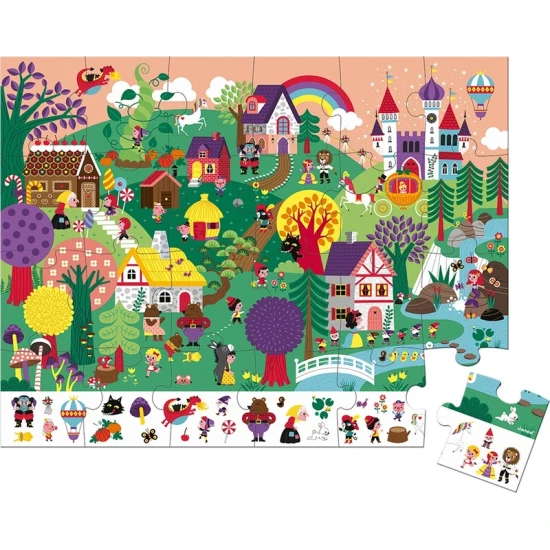 Janod Puzzle bőröndben Mesék 24 db J02646
