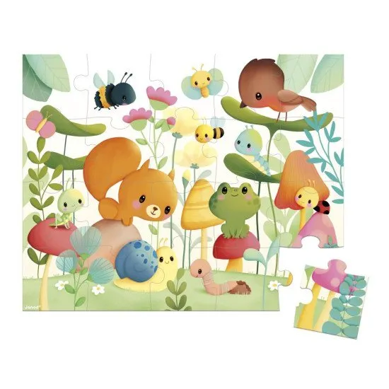 Puzzle tokban Kerti állatok 20 db Janod Puzzle tokban Kerti állatok 20 db J02575