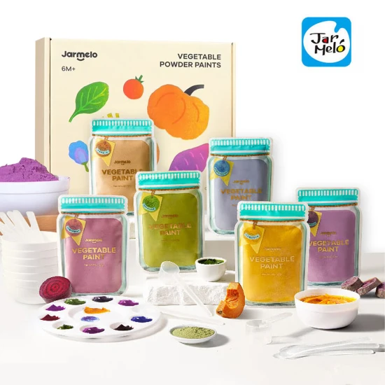 Természetes növényi por alapú ujjfestékek gyerekeknek - biztonságosak és moshatók