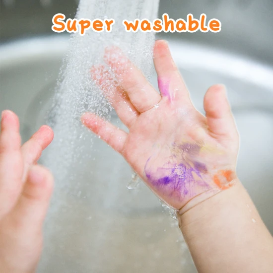 Jarmelo ujjfestékek - 10 tubus nem mérgező festékből álló készlet, ideális 2 éves kortól gyermekek számára