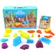 Jarmelo Kinetic Sand Deluxe készlet - Két zsák homok, 18 formázóeszköz és egy járóka