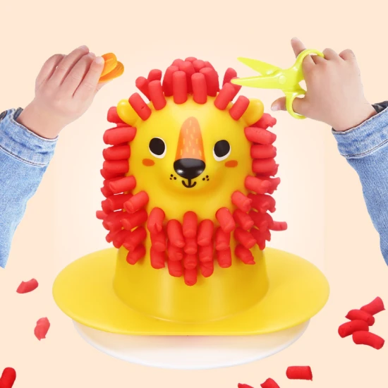 Jarmelo fodrászmodellező készlet - 4 színű tészta, eszközök és állatfigurák, nem mérgező kreatív játék