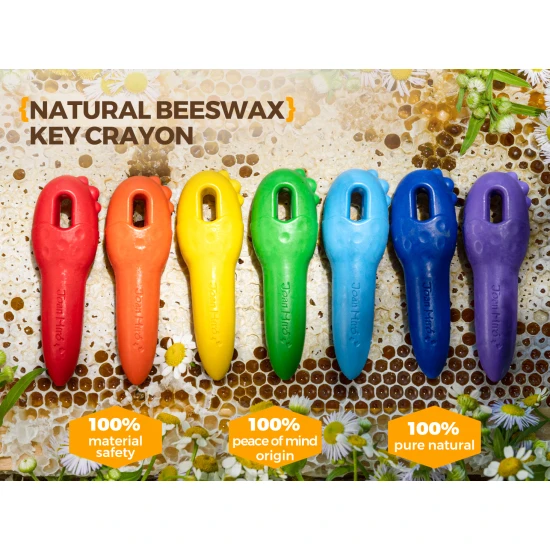 Jarmelo méhviasz gyertyák - 24 db masszív dobozban színes, játékos és biztonságos gyerekeknek