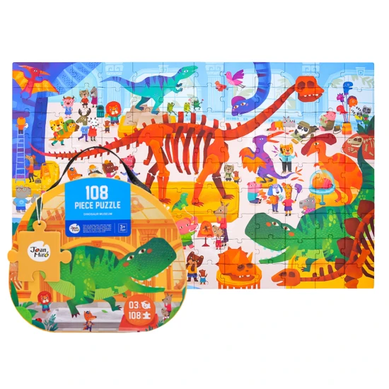 Jarmelo puzzle Dinosaur Museum - 108 db tokban, színes puzzle gyerekeknek