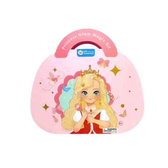 Jarmelo 4 az 1-ben Princess Glam szett - smink, öltözködés, díszítés strasszokkal és fóliákkal papírhercegnőknek