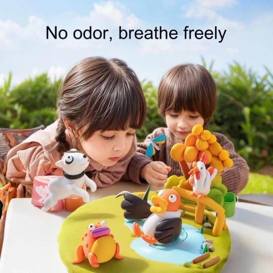 Jarmelo modellező agyag dobozban - 12 színű készlet, nem mérgező modellező szórakozás gyerekeknek