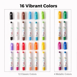 Tempera festékstift mosható 16 színű