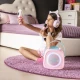 Vezeték nélküli gyerekfejhallgató Kiddoboo Delulu Lavender LED lámpával és macskafülekkel - biztonságos és stílusos fejhallgató gyerekeknek 7 éves kortól.