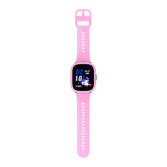 Kiddoboo x Lagenio WatchMe 4G gyerek okosóra rózsaszín-lila színben kijelzővel, kamerával és SOS funkcióval - biztonságos és játékos kiegészítő gyerekeknek.