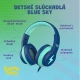 Kiddoboo gyerekfejhallgató Blue Sky kellemes kék színben hangerő-korlátozással és kényelmes kialakítású gyerekeknek 6 éves kortól.