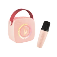 Bluetooth Mini Karaoke szett mikrofon és hangszóró Pink