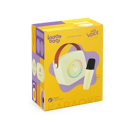 Vezeték nélküli karaoke szett gyerekeknek Bluetooth és LED sárga
