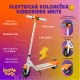 Fehér Kiddoboo KiddoRider elektromos gyerekrobogó csúszásmentes szőnyeggel, LED lámpával és összecsukható kerettel - ideális gyerekeknek 6 éves kortól.