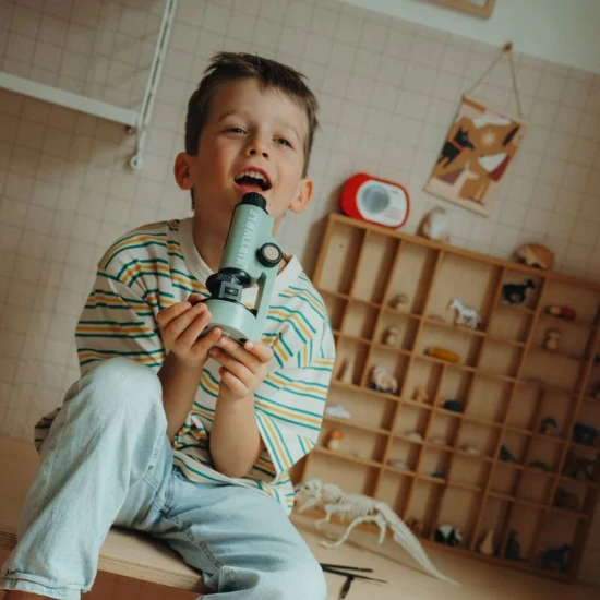 Hordozható mikroszkóp Zöld KIDYMICROSCOPE-GR