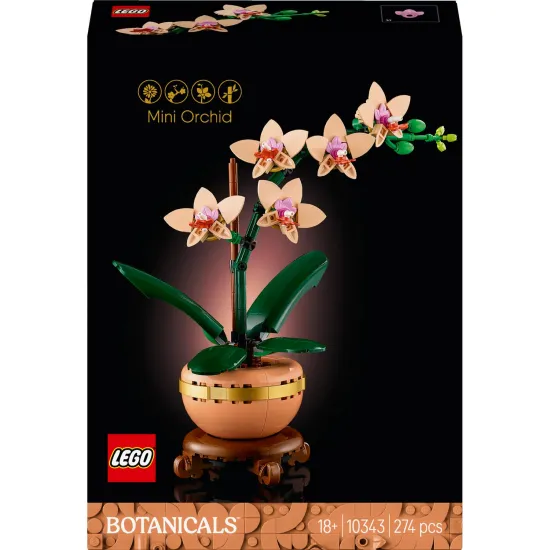 LEGO Botanicals Miniatűr orchidea edényben arany részletekkel