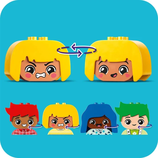 LEGO DUPLO Első érzéseim és érzelmeim LEGO® DUPLO® Első érzéseim és érzelmeim játék változtatható arckifejezésű kisgyermekeknek
