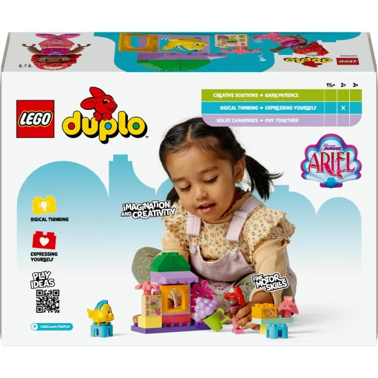 LEGO DUPLO készlet Ariellel és Šupinkával egy játékos kávésállványon.