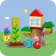 LEGO® DUPLO® Peppa malac – Kert és faház Peppával és Tomival a kertben.