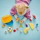 Peppa Pig és LEGO® DUPLO® csónakja a tengerparton, homokvárral