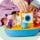 Peppa Pig és LEGO® DUPLO® csónakja a tengerparton, homokvárral