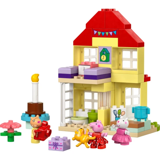 Peppa Pig a LEGO® DUPLO®-val ünnepli születésnapját – dekoráció, torta és szórakozás egy pónival és egy birkával