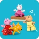 Peppa Pig a LEGO® DUPLO®-val ünnepli születésnapját – dekoráció, torta és szórakozás egy pónival és egy birkával