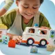LEGO DUPLO mentőautó és sofőr egy lány, egy sofőr és egy mentőautó figurákkal, gyermek építőkészlet a szociális készségek és motoros készségek fejlesztéséhez.