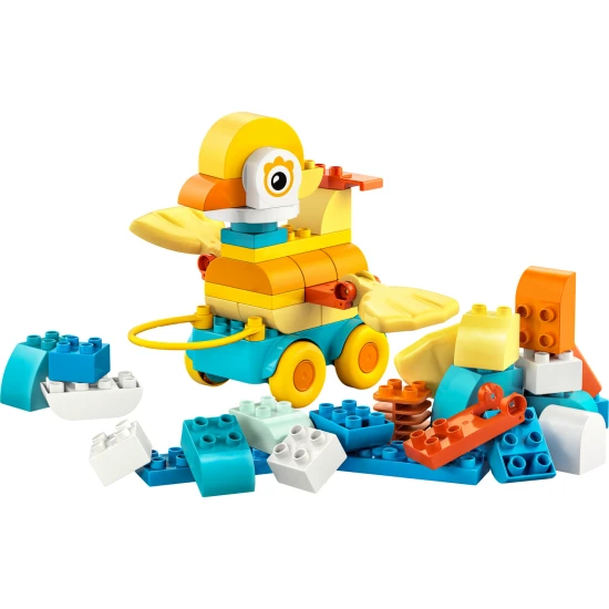 LEGO DUPLO 3 az 1-ben Állatkák kerekeken 10448 – kacsa, hal és kiskutya építőjáték gyermekeknek