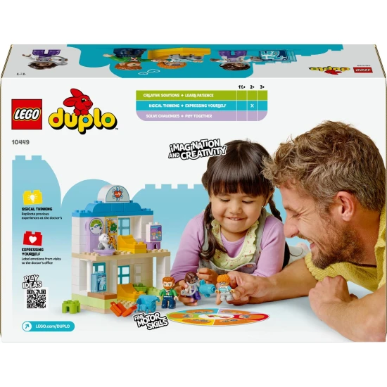 LEGO DUPLO® kórház orvossal, röntgennel és figurákkal: Építőkészlet gyerekeknek