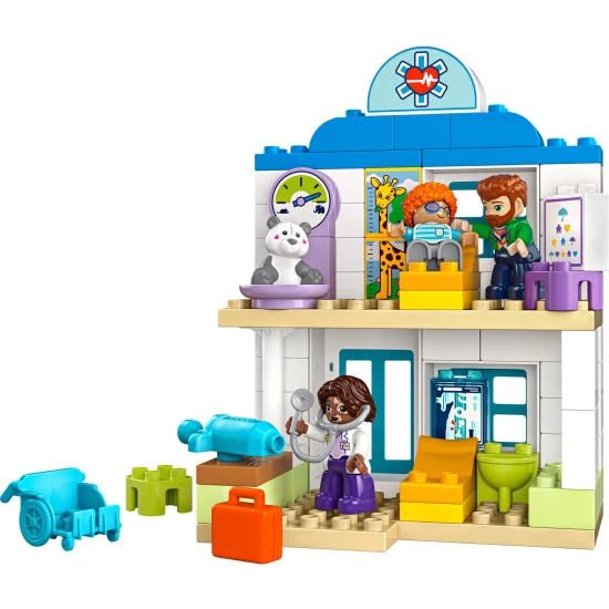 LEGO DUPLO® kórház orvossal, röntgennel és figurákkal: Építőkészlet gyerekeknek
