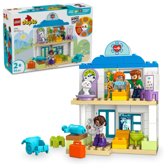 LEGO DUPLO® kórház orvossal, röntgennel és figurákkal: Építőkészlet gyerekeknek
