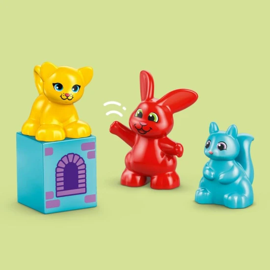 LEGO DUPLO 10450 – Hopsy és a kastélyjáték állatfigurákkal és színes építőkockákkal