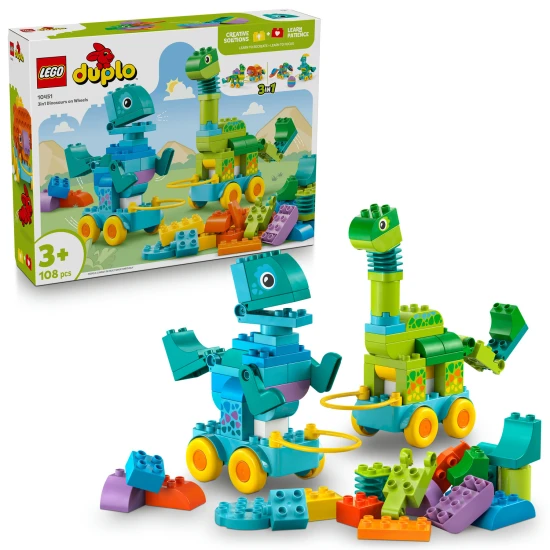 LEGO DUPLO 10451 3 az 1-ben dinoszauruszok kerekeken