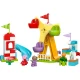 LEGO DUPLO Vidámpark Peppa, Cili és Dany óriáskeréken és csúszdával.
