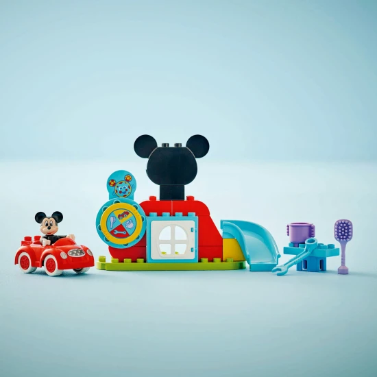 LEGO DUPLO Mickey Mouse klub interaktív kerékkel és megépíthető játékautóval