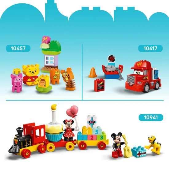 LEGO DUPLO Mickey Mouse klub interaktív kerékkel és megépíthető játékautóval