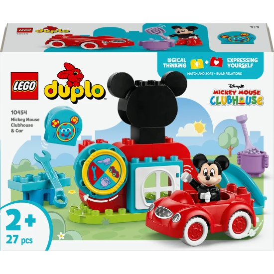 LEGO DUPLO Mickey Mouse klub interaktív kerékkel és megépíthető játékautóval