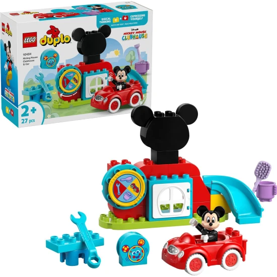 LEGO DUPLO Mickey Mouse klub interaktív kerékkel és megépíthető játékautóval