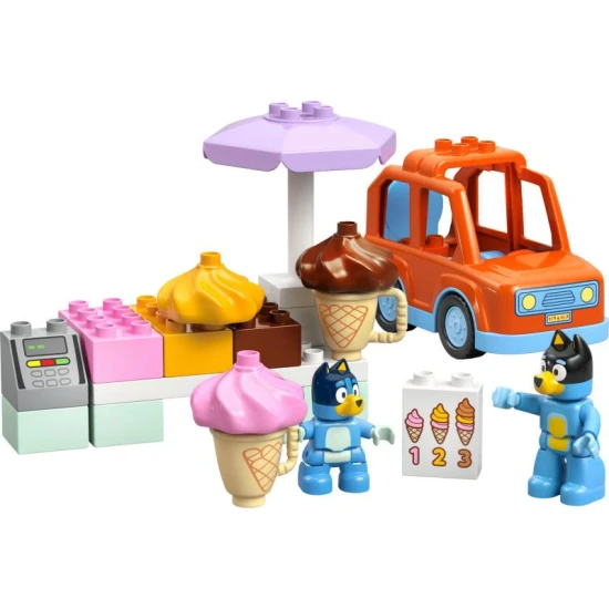 LEGO DUPLO 10458 Bluey and the Ice Cream Trip LEGO DUPLO Bluey és fagylaltozás – szórakozás a kicsiknek!