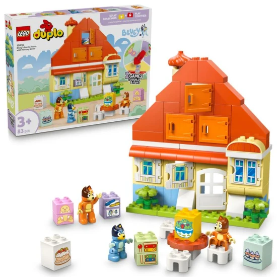 LEGO DUPLO Bluey 10459 – Egy ház tele szórakozással és memóriajátékkal egyben