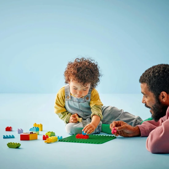 LEGO DUPLO Zöld építőszőnyeg 16 x 16 kiálló méretekkel