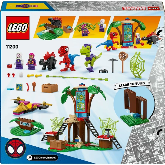 LEGO® Marvel 11200 – Spidey, Gobby és a Raptors egy fán harcol szuperhősökkel és dinoszauruszokkal.