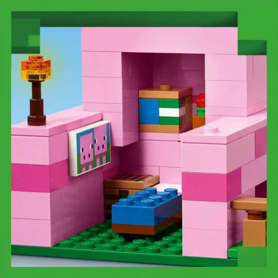 LEGO Minecraft Malacház 21268 – építőkészlet piglinnel, állatokkal és farmmal gyerekeknek