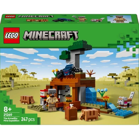 LEGO Minecraft 21269 – Bánya expedíció és övesállatok dinamit, bánya és állatokkal