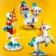 A LEGO® Creator 3 az 1-ben építőkészlet (31140) egy varázslatos egyszarvúval, csikóhalral és pávával, színes, pozícionálható modelleket tartalmaz az építkezéshez és a bemutatáshoz, ideális 7 éves és idősebb gyermekek számára.