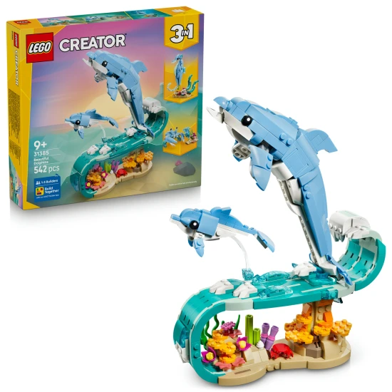 LEGO CREATOR 31385 Tengeri állatok Gyönyörű delfinek