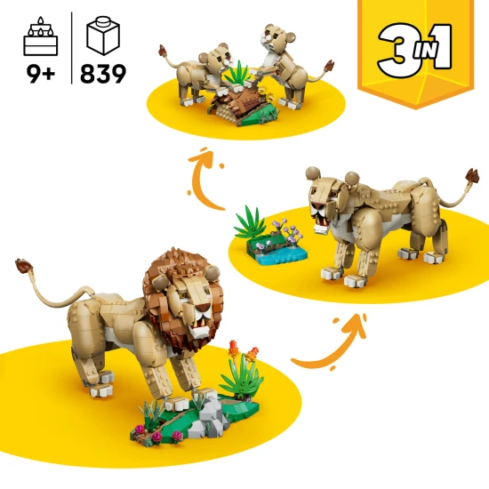 LEGO Creator 31386 Vadállatok: Fenséges oroszlán LEGO Creator 31386 Vadállatok: Fenséges oroszlán