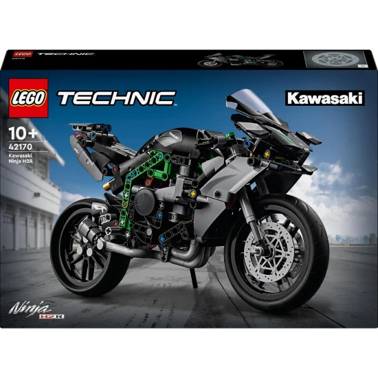 LEGO® Technic Kawasaki Ninja H2R motorkerékpár (42170) - modell kormányzással, felfüggesztéssel, sebességváltóval és mozgó motorral