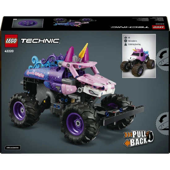 LEGO 42220 Monster Jam™ Sparkle Smash™ húzdel motorral LEGO 42220 Monster Jam™ Sparkle Smash™ húzdel motorral