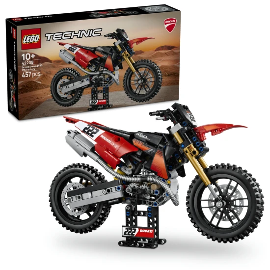 LEGO Technic 42238 Ducati Desmo450 MX Factory motorkerékpár LEGO Technic 42238 Ducati Desmo450 MX Factory motorkerékpár